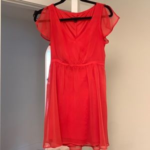 Express short flutter sleeve dress